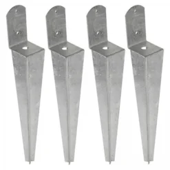 Rozenboogankers Gegalvaniseerd 38 Cm - Set Van 4 Stuks
